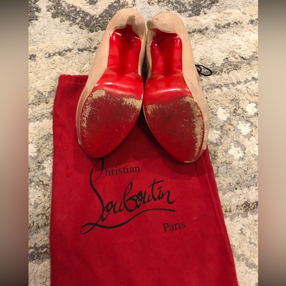 Christian louboutin Nude Platform Peep Toe Pumps - Picture 9 of 15